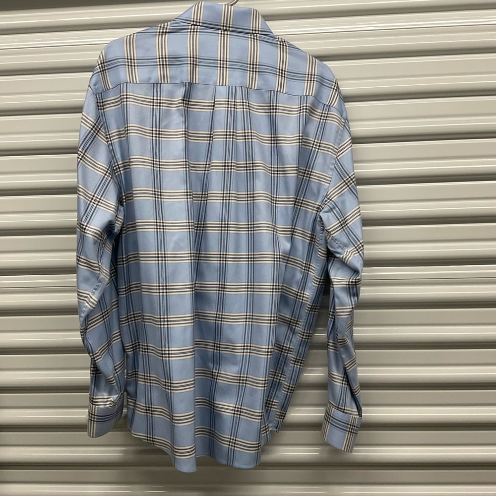 Jos. A. Bank Men's Blue Plaid Button Down Shirt Size L - Picture 3 of 4